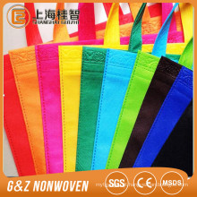 sacola de compras colorida de tecido não tecido, ecologicamente correta, biodegradável